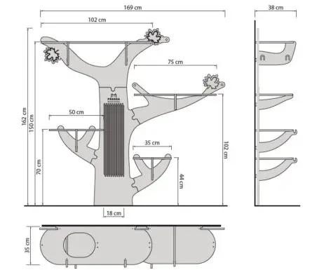 Tiragraffi a parete MAPLE 2